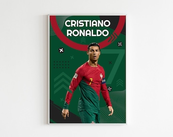 Printable Cristiano Ronaldo Wall Poster Design, High Print Quality