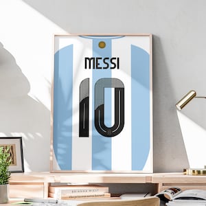 Lionel Messi 2024 Koszulka Plakat, Wydrukuj Piłkarską Koszulkę, Reprezentacja Argentyny, Piłkarska GOAT Druk, Piłkarska Dekoracja Ścienna