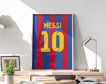 Druckbare Lionel Messi Jersey Wandkunst, 3 Ratio inklusive