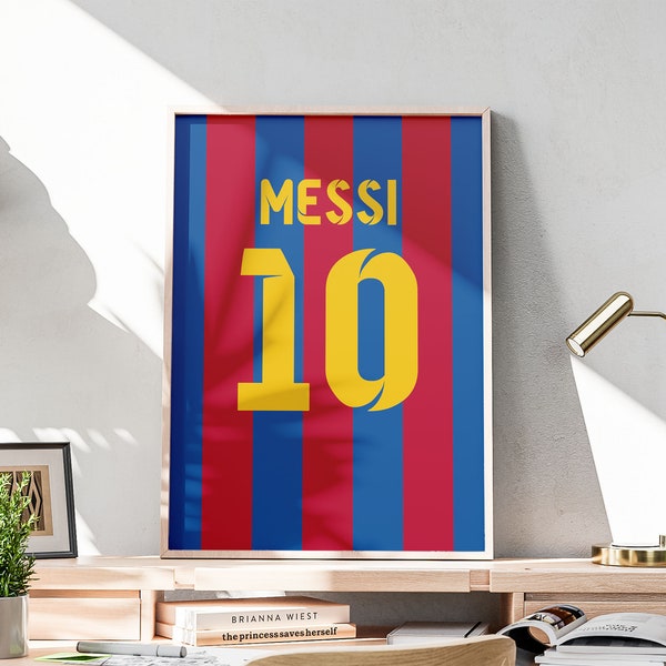 Printable Lionel Messi Jersey Wall Art, 3 Ratio Included