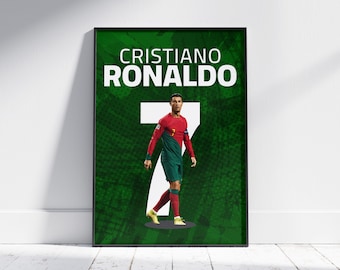 Cristiano Ronaldo Poster, Portuguese Football Legend Art (Digital Download)