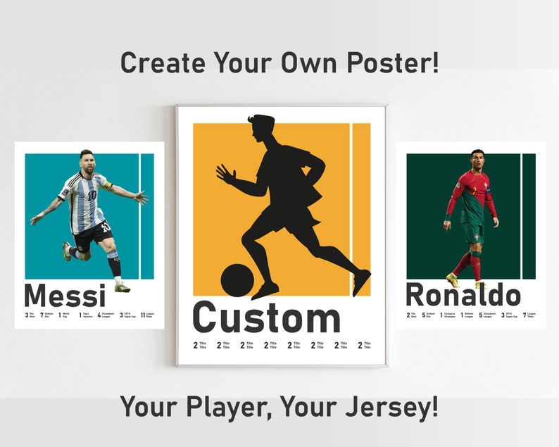 Custom Football Player Poster Customizable Soccer Poster - Etsy