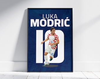 Luka Modric Soccer Poster, Croatia National Team, Football Fan Gift (Digital Download)