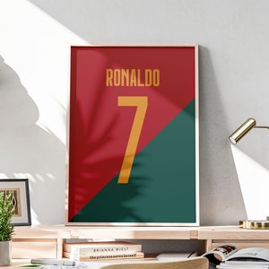 Printable Cristiano Ronaldo National Jersey Wall Decor