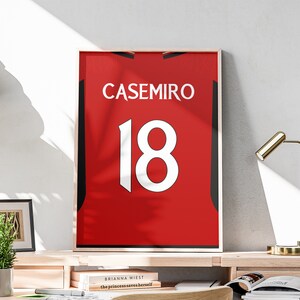 Printable Casemiro Jersey, 2023-2024 Jersey, Casemiro Shirt, Brazilian Midfielder,  Sport Decorations, Instant Download