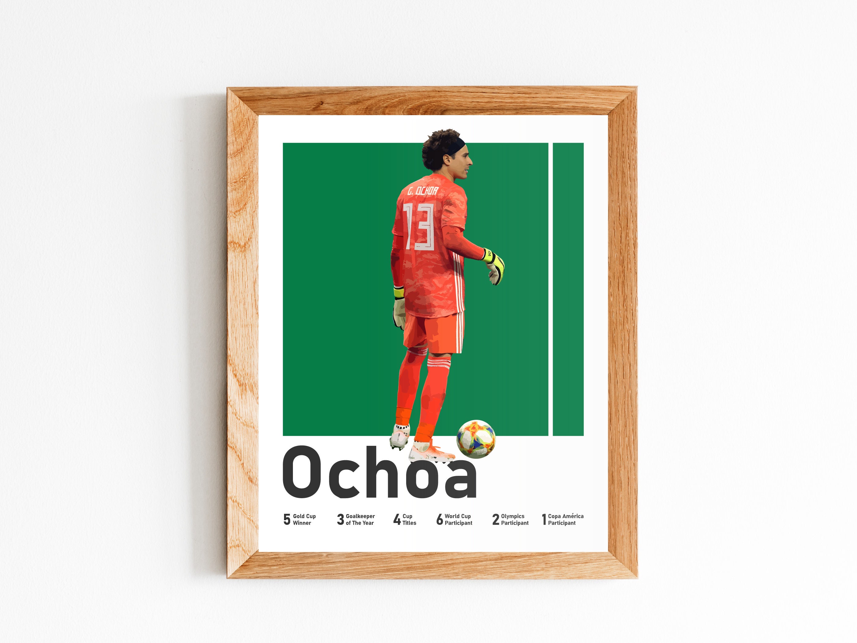 ギジェルモ・オチョアのポスター、メキシコサッカーゴールキーパー