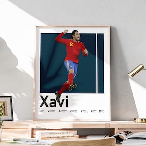 Printable Xavi Hernandez Poster, Spanish Football Legend, Present for Xavi Fans, Gifts for Fathers, Soccer School Decorations
