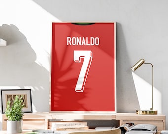 Cristiano Ronaldo 2024 Jersey Poster: Portugal Football Print (Digital Download)