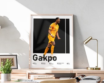 Cody Gakpo Poster, Dutch Soccer Star, Football Wall Art (Printable)