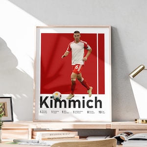 Joshua Kimmich Poster zum Ausdrucken, Fußball Poster, Kimmich Wandkunst, deutscher Mittelfeldspieler, Geschenk für Freund