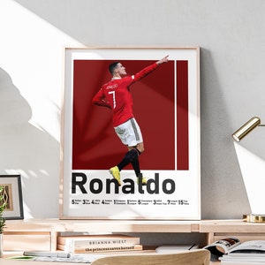 Printable Cristiano Ronaldo Poster, Portugal Soccer Art, Ronaldo Enthusiast, Portuguese Soccer Legend, Football Wall Art