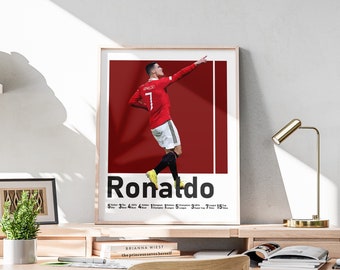 Cristiano Ronaldo Poster, Portugal Soccer Legend, Football Wall Art (Digital Download)