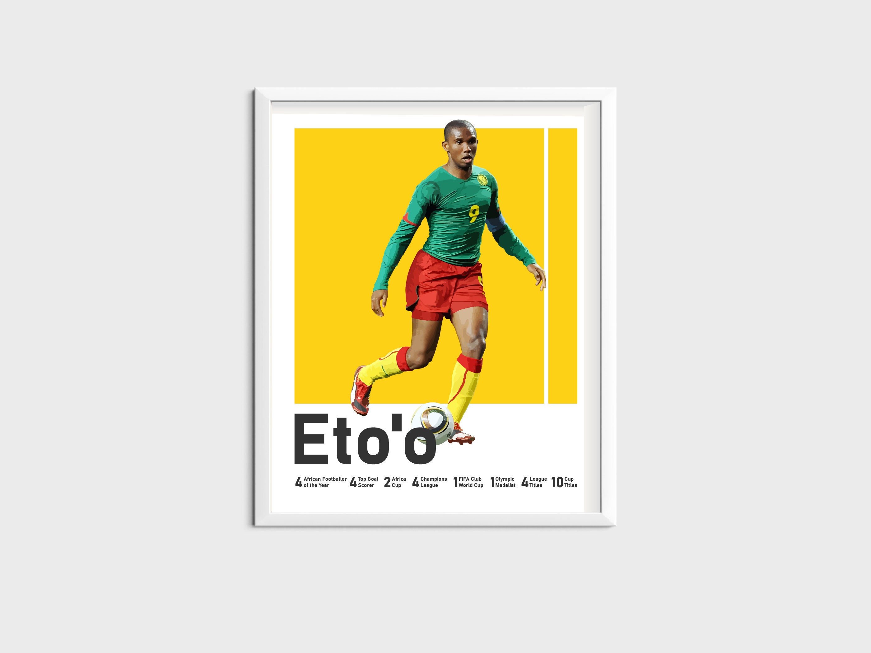 Samuel Eto'o Poster, Cameroonian Football Legend (printable) - Etsy