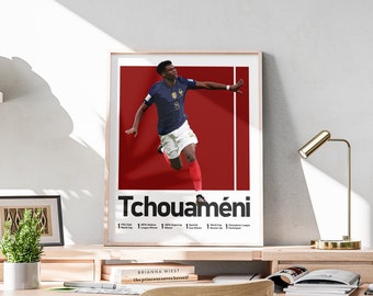 Aurelien Tchouameni Poster, French Football Art (Printable)