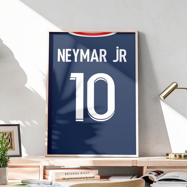 Printable Neymar Junior Jersey Wall Art