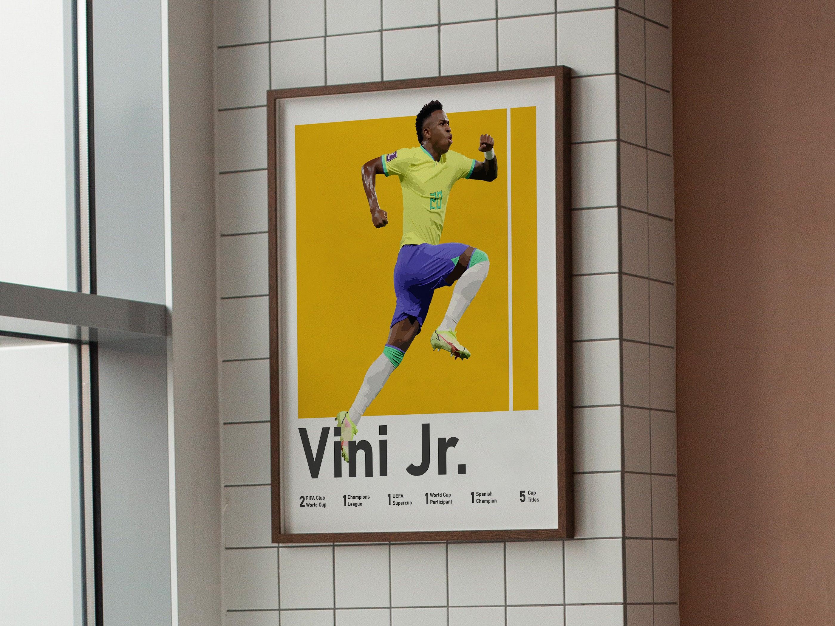 Discover Printable Vinicius Junior Poster, Brazilian Winger, Soccer Print, Vini Jr Wall Art, Teenager Room Decorations, Unframed