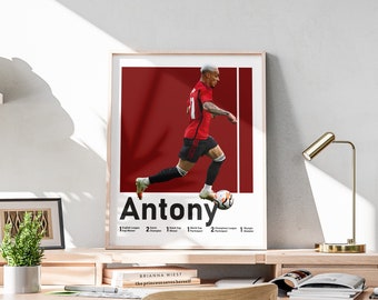 Antony Soccer Poster, Brazilian Forward Wall Art (Printable)