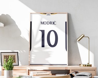 Póster de la camiseta de Luka Modric, temporada 2023-2024 (imprimible)