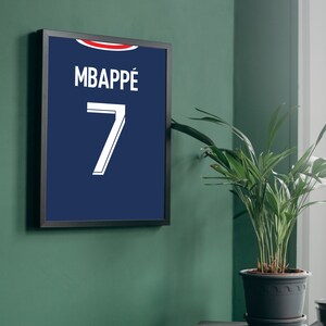 Printable Kylian Mbappe Jersey Wall Decoration, 3 Ratio Included - Etsy