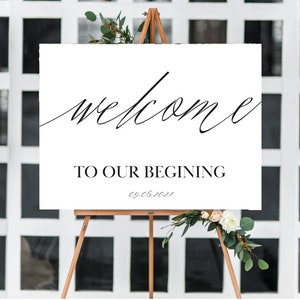 Wedding Sign, Welcome to our wedding, Wedding Banner, Printable wedding sign