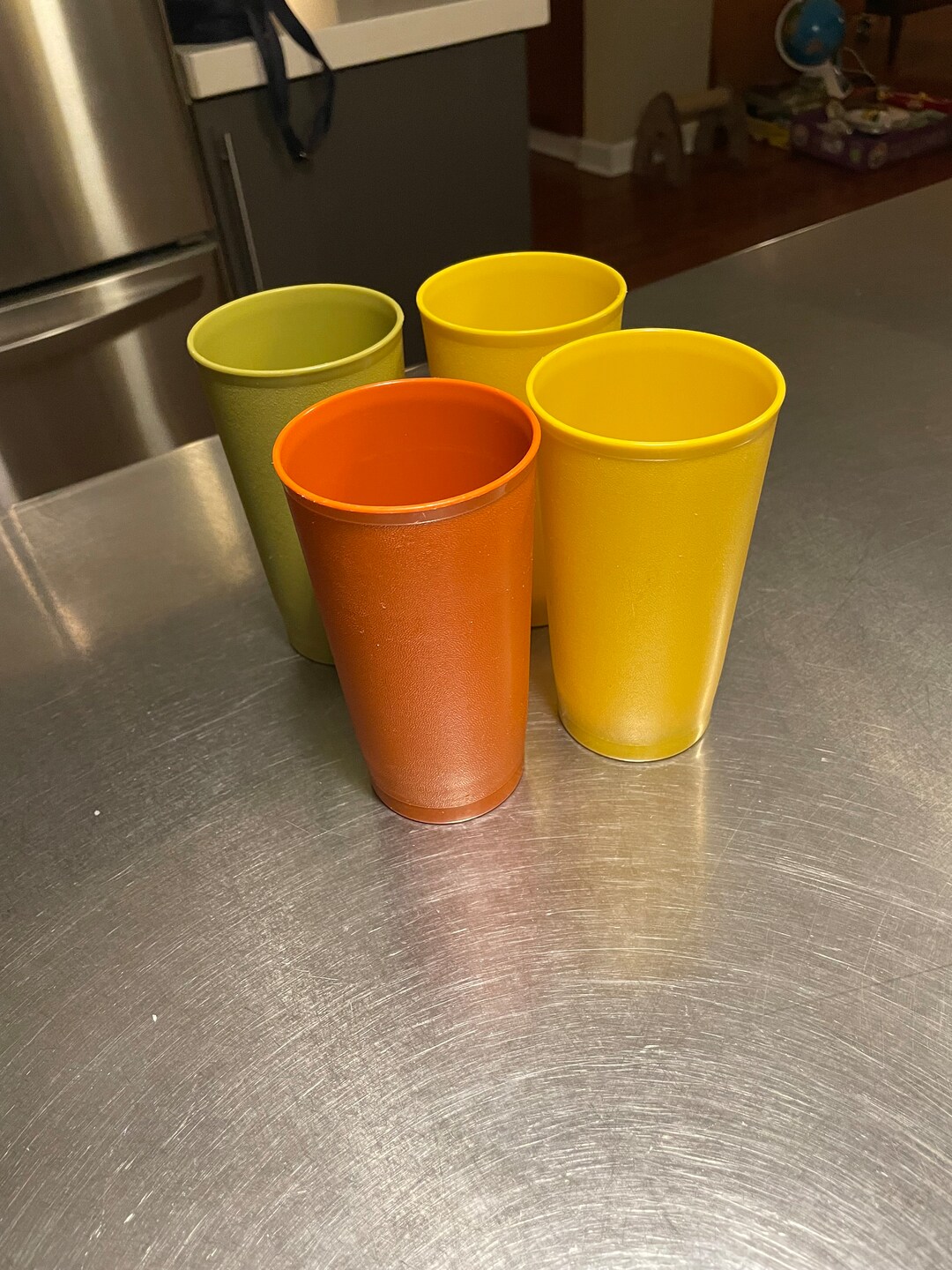 Vintage Tupperware Tumblers Plastic Tupperware Cups Green Etsy