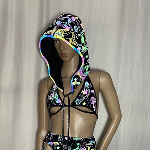 Mushroom reflective hoodie hot sale