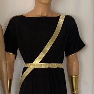 Disfraz de dios griego antiguo para hombre, disfraz de Halloween dorado espartano
