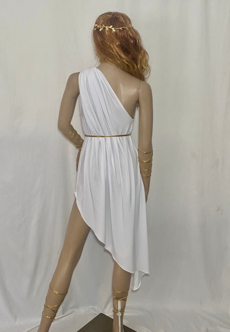 Greek Goddess Short Toga Gold Gorean Snake wraps Halloween Costume image 7