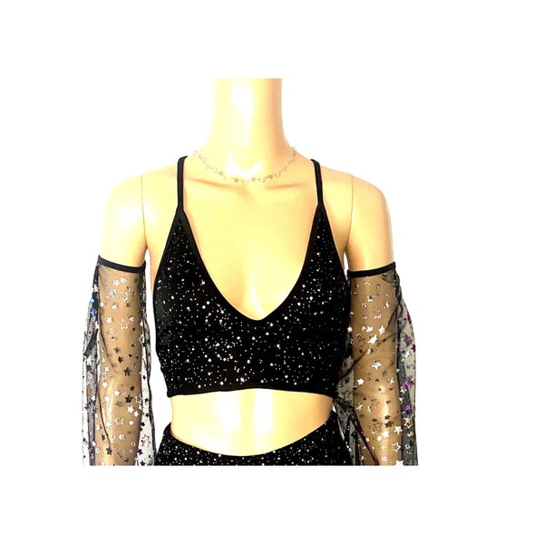 28 Pattern Options Stars and Moons Galaxy Celestial Rave  Festival Top