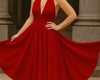 Vintage Hollywood Glam Halter Dress: Marilyn Monroe Costume, Size 12 - Etsy