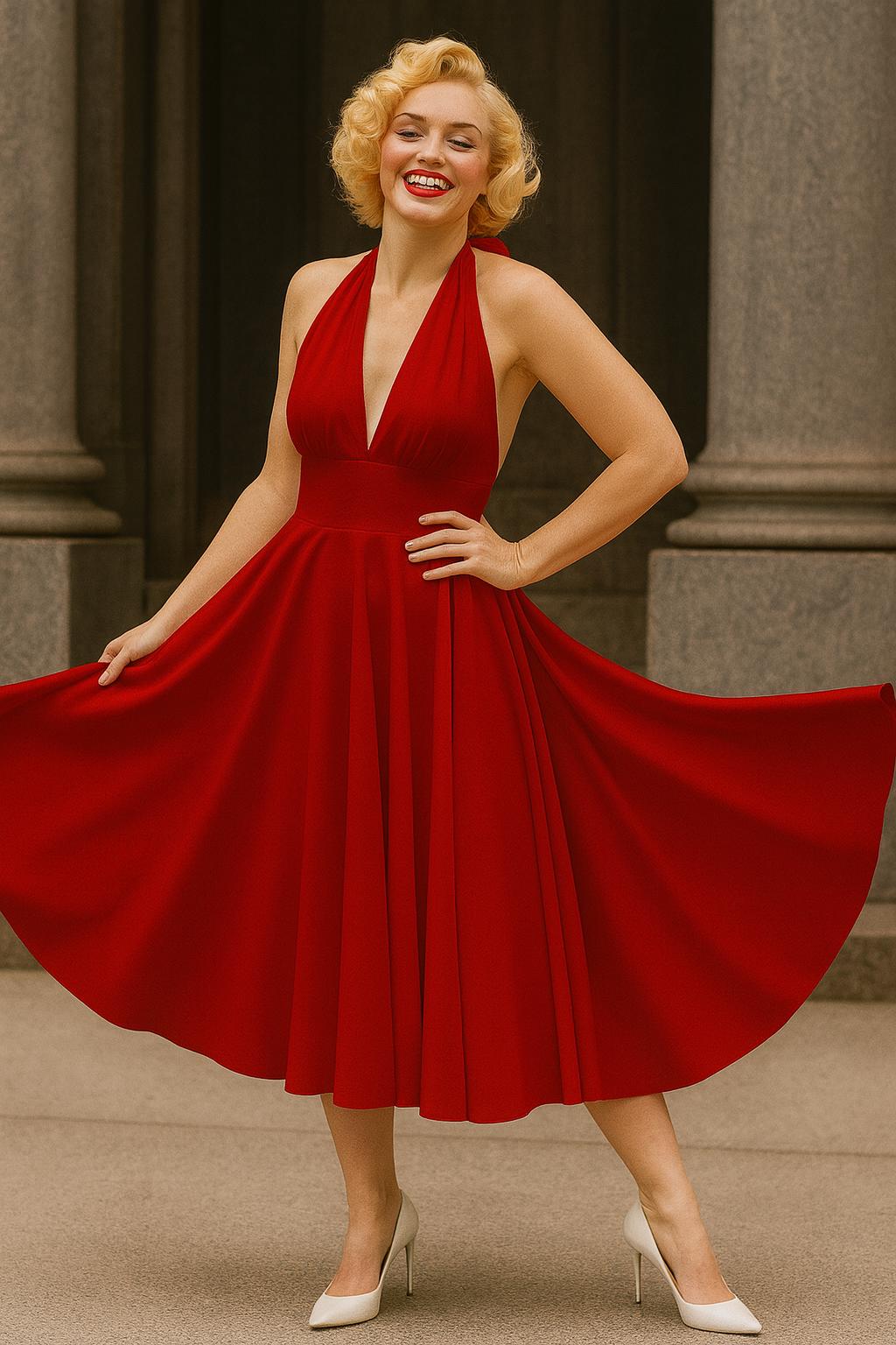 open lace back dress Marilyn Monroe, Bombshell Dress, Vintage 1950s Sewing Pattern – Vintage  Sewing Pattern Company