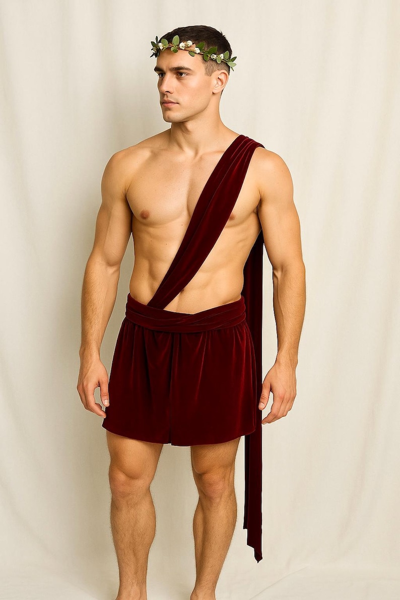 Personalized Men’s Hercules God Toga Gold Halloween Costume Hermes Zeus ...