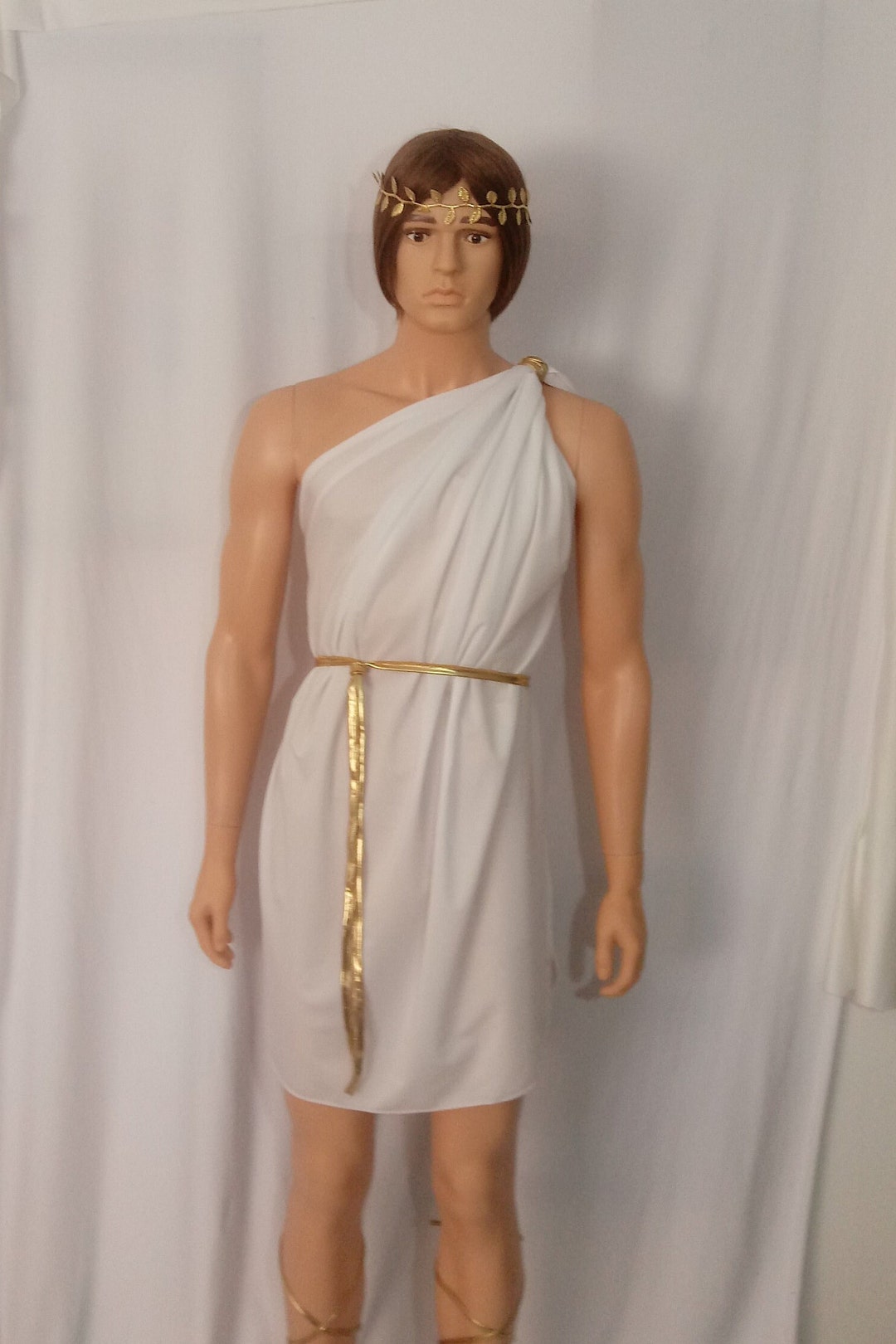 Mens Greek Goddess Toga Gold Party Halloween Costume Etsy