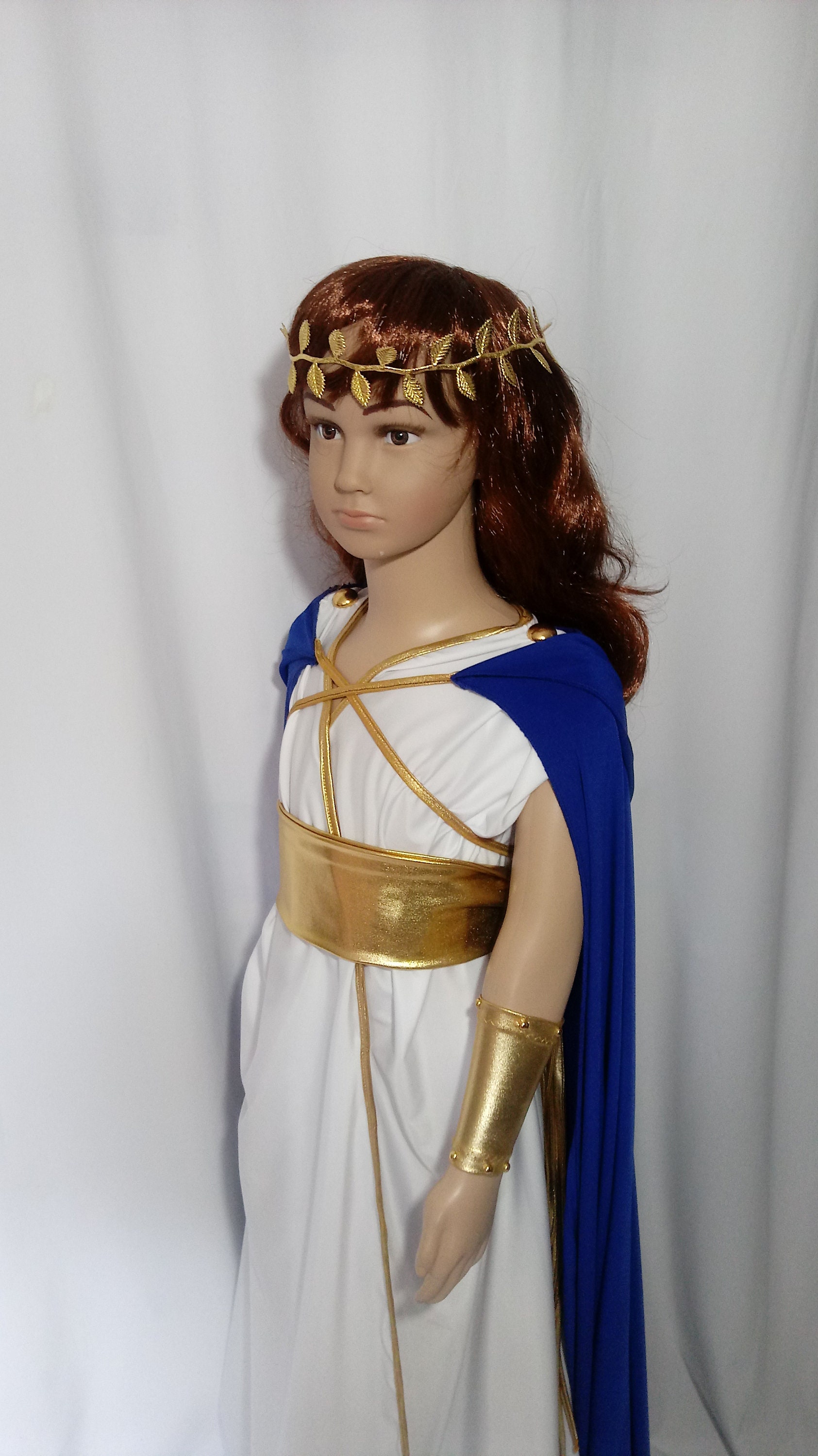 Kids Artemis Goddess Gown Gold Etsy
