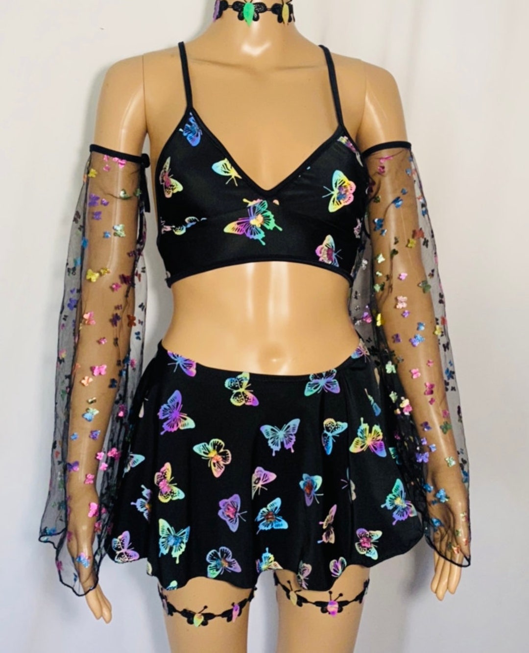 Rave Crop Top With Underboob Cutout top Only Festival Bra Top