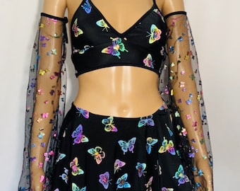 Fairytopia Butterfly Rave  Festival Outfit for women Pieces Sold Separately