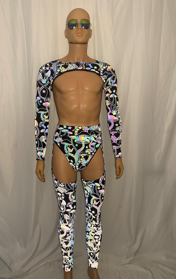 9 Color Pattern Options Mens Rave Chaps Bell Bottoms/leggings Assless Chaps  LGBTQ thong Not Included 