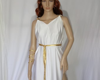 Greek Goddess Tunic Lingerie Gold Halloween Costume