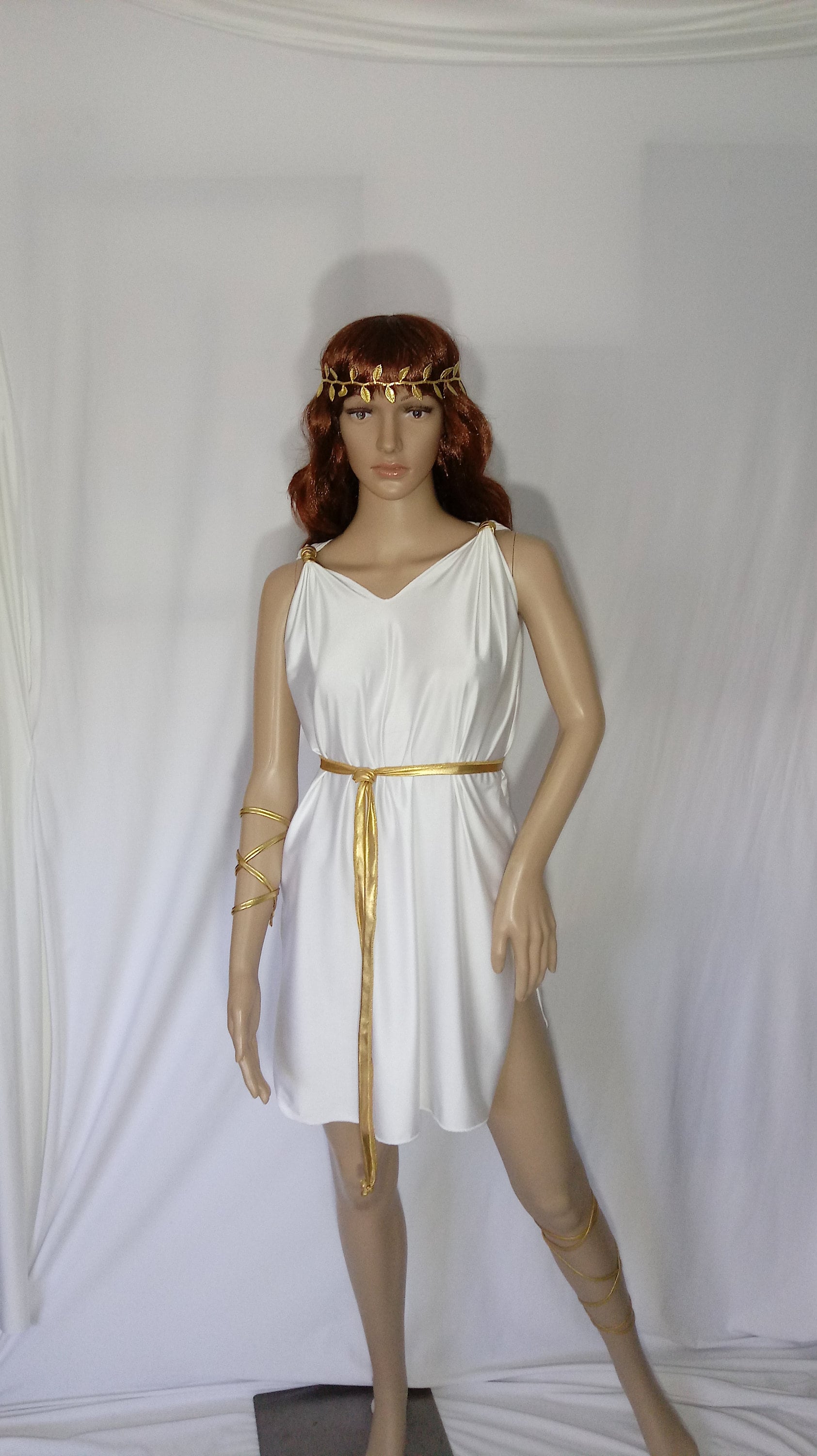 Greek Goddess Tunic Lingerie Gold Halloween Costume -  UK
