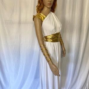 Greek Goddess Toga Wedding Dress Bridesmaid Gift Gold - Etsy