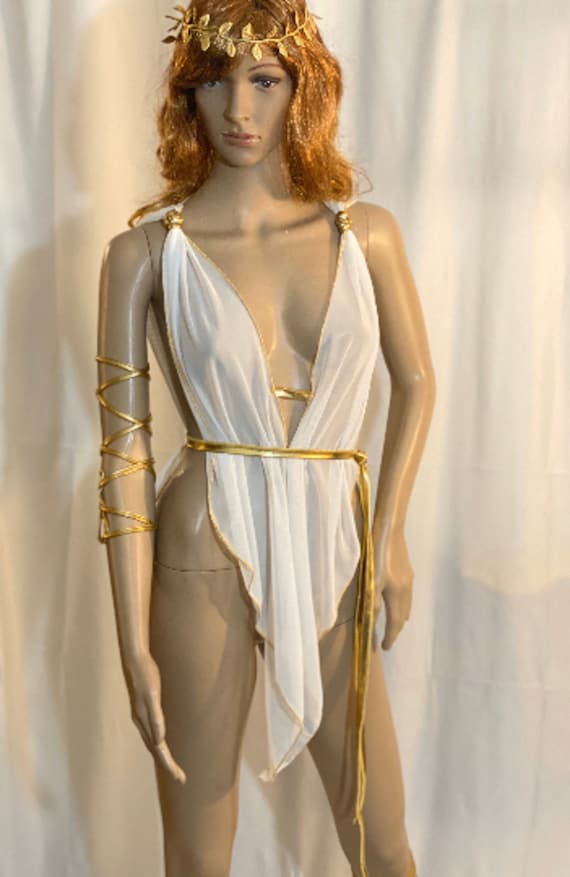 Golden Greek Goddess Tunic Lingerie Greek Goddess Gown Wedding Dress  Bridesmaid Gift Gold or Silver Accessories Aphrodite Hera Athena - Etsy