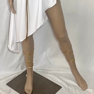 Greek Goddess Short Toga Gold Gorean Snake wraps Halloween Costume zdjęcie 5