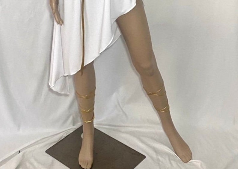 Greek Goddess Short Toga Gold Gorean Snake wraps Halloween Costume image 5