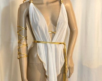 Greek Goddess Tunic Lingerie Greek Goddess Gown Wedding Dress Bridesmaid Gift Gold