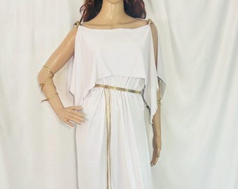 Goddess Dress Women's Ancient Greek Costume draped bodice overlay with Laurel Crown - Halloween, Cosplay & Themed Christmas party Goddess Dress Women's Ancient Greek Costume draped bodice overlay with Laurel Crown - Halloween, Cosplay & Themed Christmas party