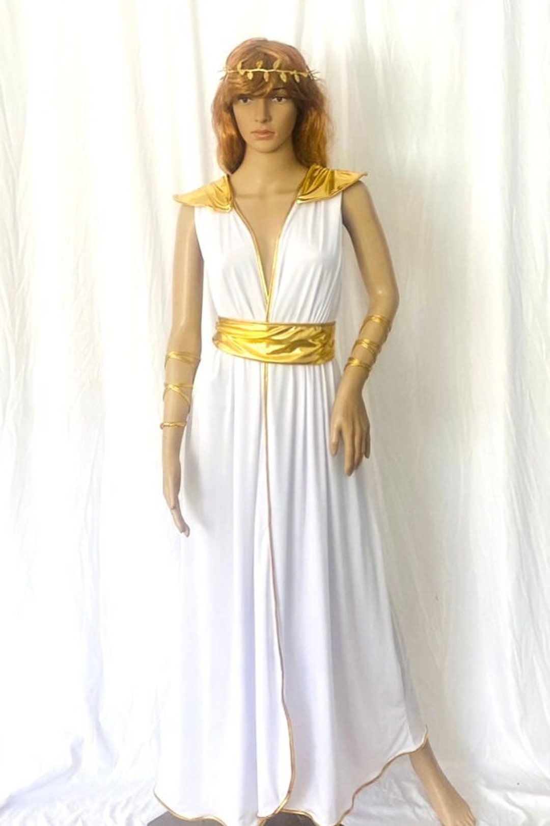 Greek Goddess Aphrodite Athena Gold Halloween Costume Toga - Etsy