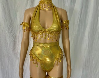 Constellations  Stars  Galaxy Celestial Rave  Festival Outfit Arm Warmers Bell Sleeves Bikini Necklace Leg garters