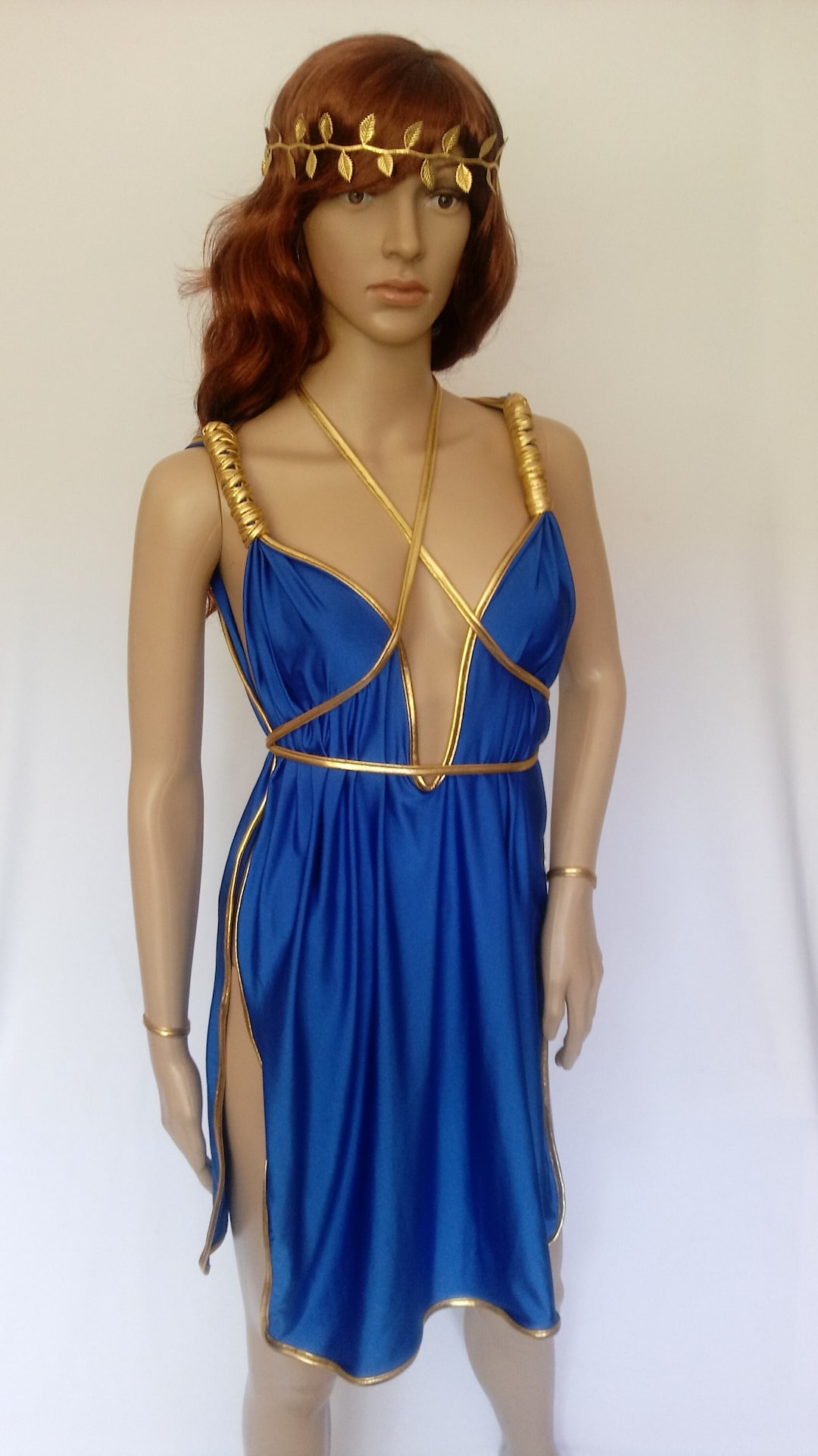 Greek Goddess Gown Wedding Dress Bridesmaid Gift Gold Halloween Costume