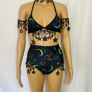 Celestial Rave  Festival Outfit Pieces Sold Separately Leg Garters Bikini