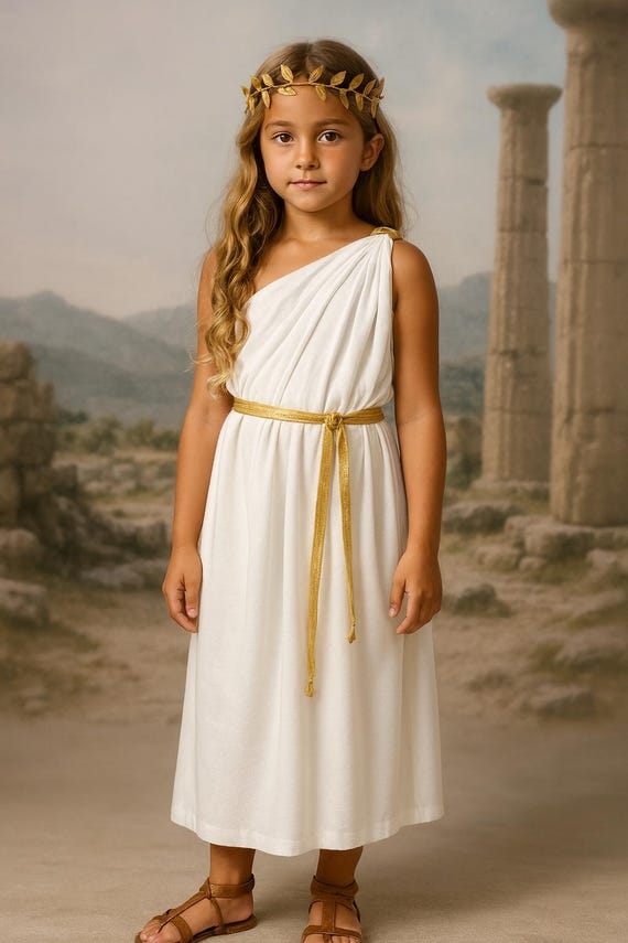 white and gold dress halloween costume Kids Greek Goddess Toga Greek mythology 6=handle=darkash=richmond-ridged-wide-chest-of-6-drawers-dark-ash